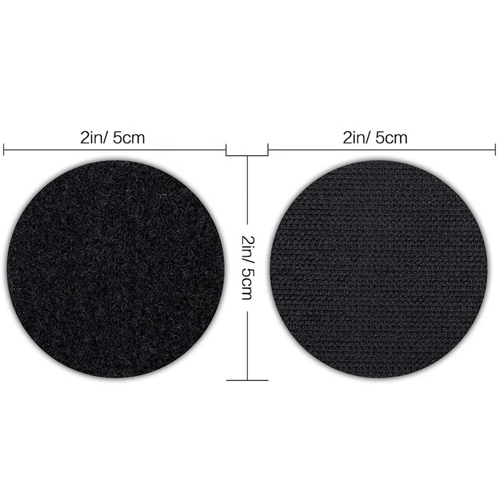 Nylon Self Adhesive Hook and Loop Circle Coin Dots with super stickey Glue