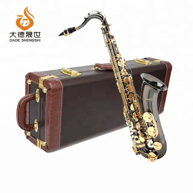 
Professional Case Black Nickel Plated and Gold Keys B Flat Tenor Saxophone 