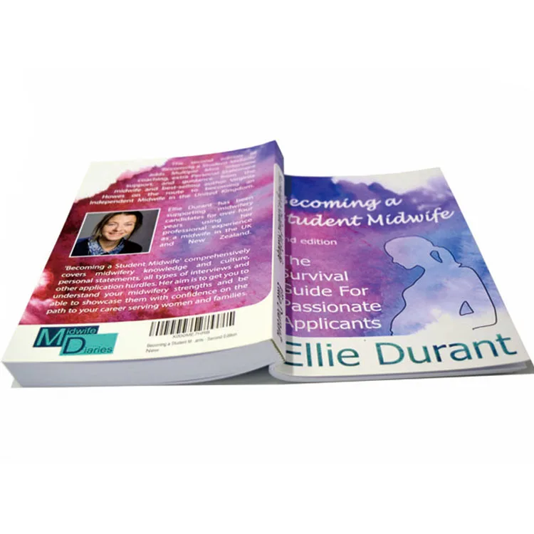 Professional book printing services custom A4 size perfect bound book printing