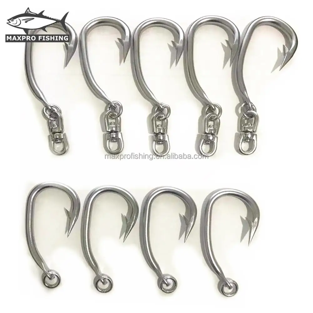 Longline Fishing Stainless Steel SS Eagles Tuna Circle Hook With Ring