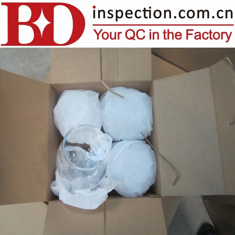 Professional QC Quality Inspection Services wine glass quality control Product quality inspection in Dongguan