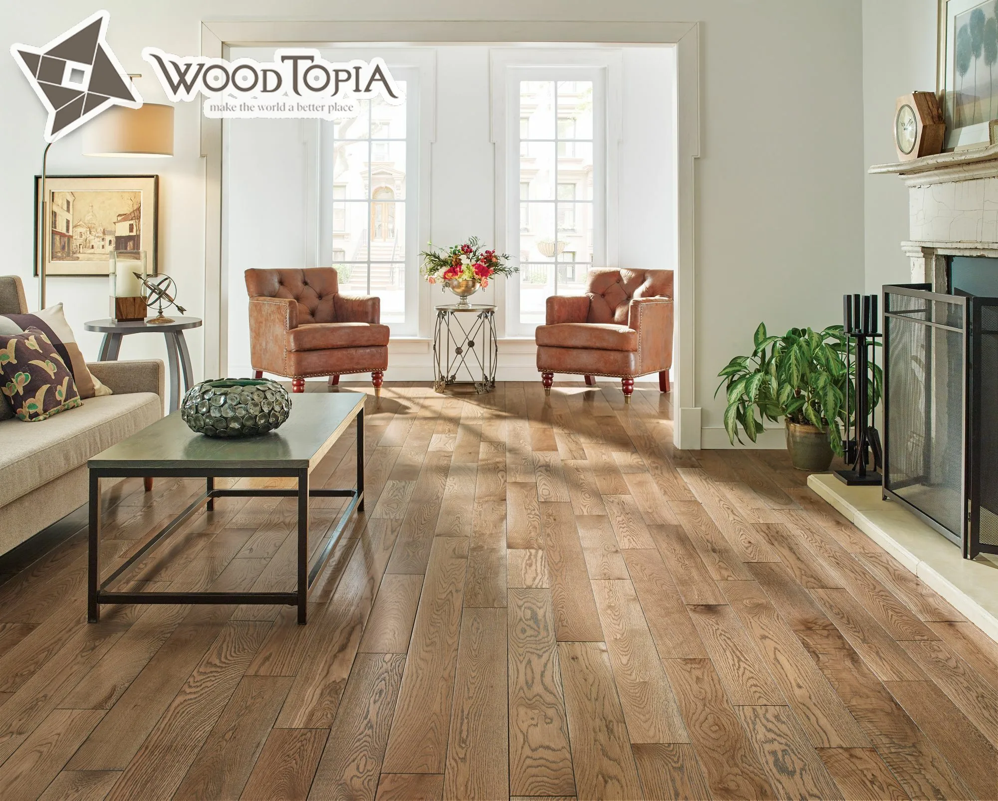 red cognac oak lamella engineered wood flooring