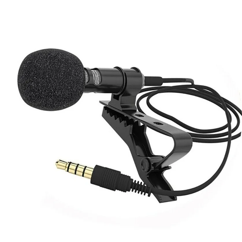 Professional For IOS Android Mobile Phone Portable Mini Stereo HiFi Sound Quality Condenser Microphone Clip Lapel Mic