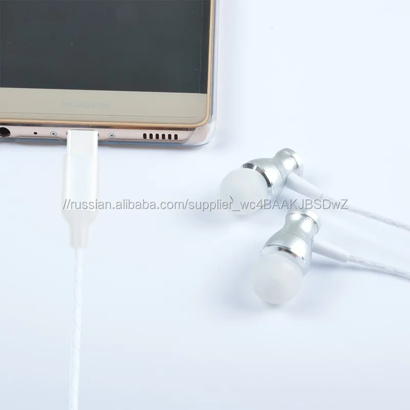 On Alibaba белый наушники для Type C телефона ,Type C наушники
