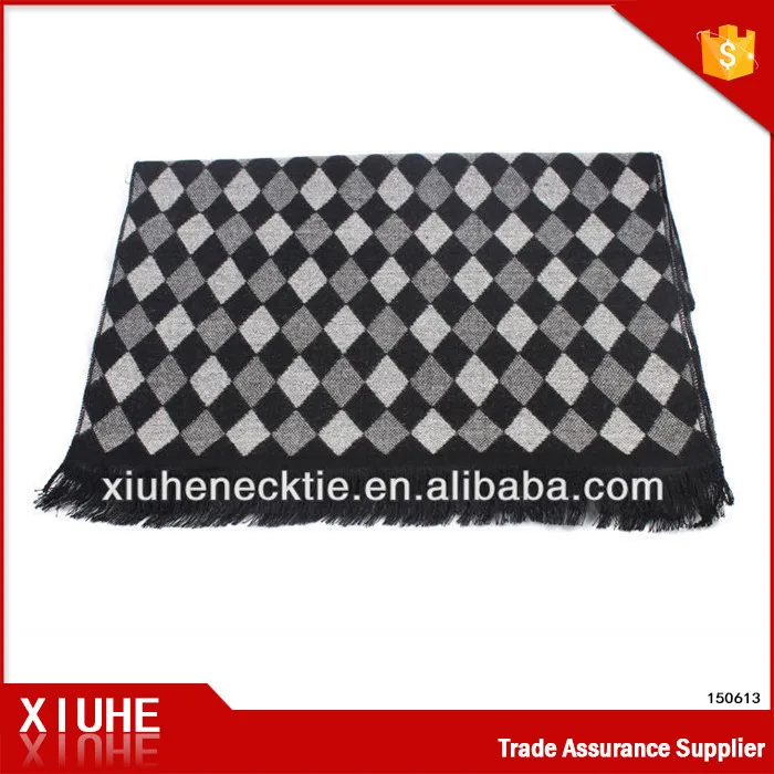 Wholesale custom scarf personalized fashion good high quality striped brand mens winter scarf