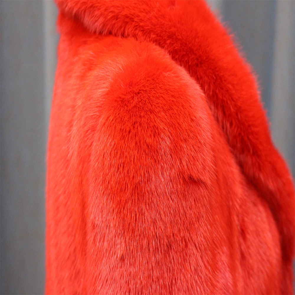 Wholesale And Retail Ladys Fashion Mink Fur Long Coat