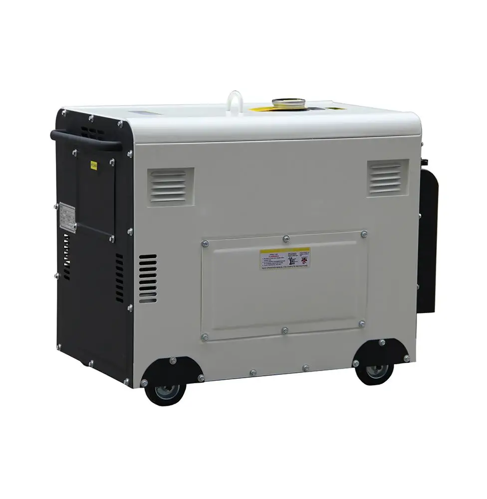 3 phase 220/380V silent diesel generator max. 5.5KW white color generator