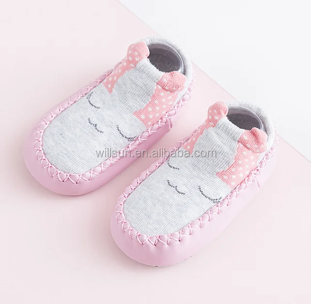 
2020 new design Cartoon Kids Toddler Baby Anti-slip Sock Boots Slipper Shoes 