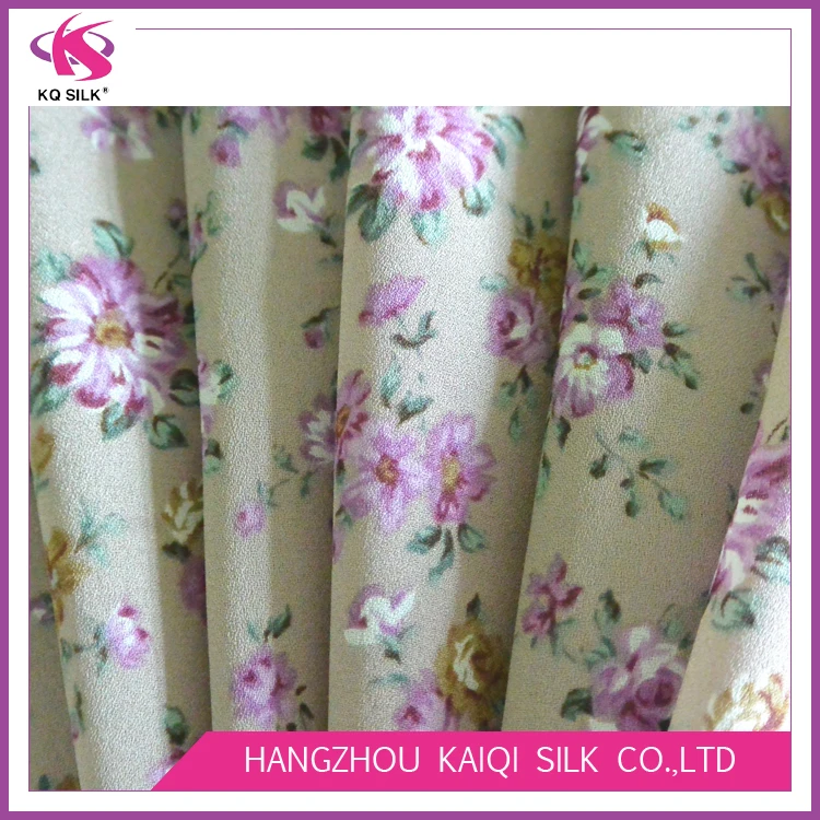 
High Quality Silk Georgette Fabric Miniature Floral Printed Silk Fabric Silk Crepe for Woman Clothing 