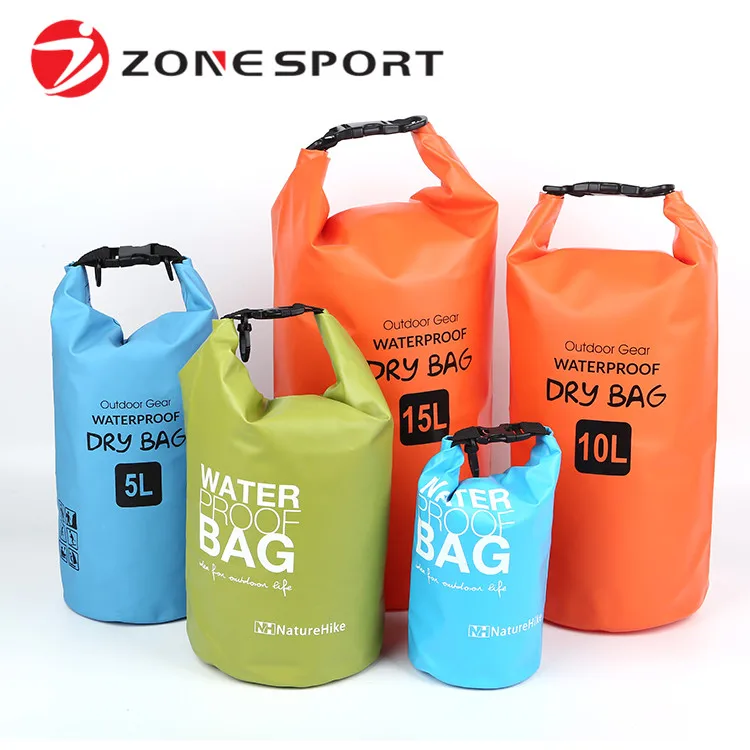 Stock Wholesale 2L 5L 10L 15L 20L 25L 30L PVC Waterproof Ocean Pack Wet Dry Bag