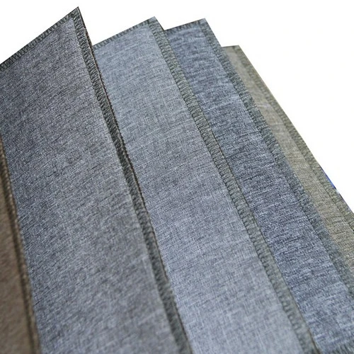 Custom digital printed 100% polyester linen look fabric