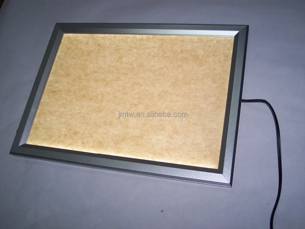 Custom size wall mounted Aluminum Snap Frame LED advertising Light Box/Menu board