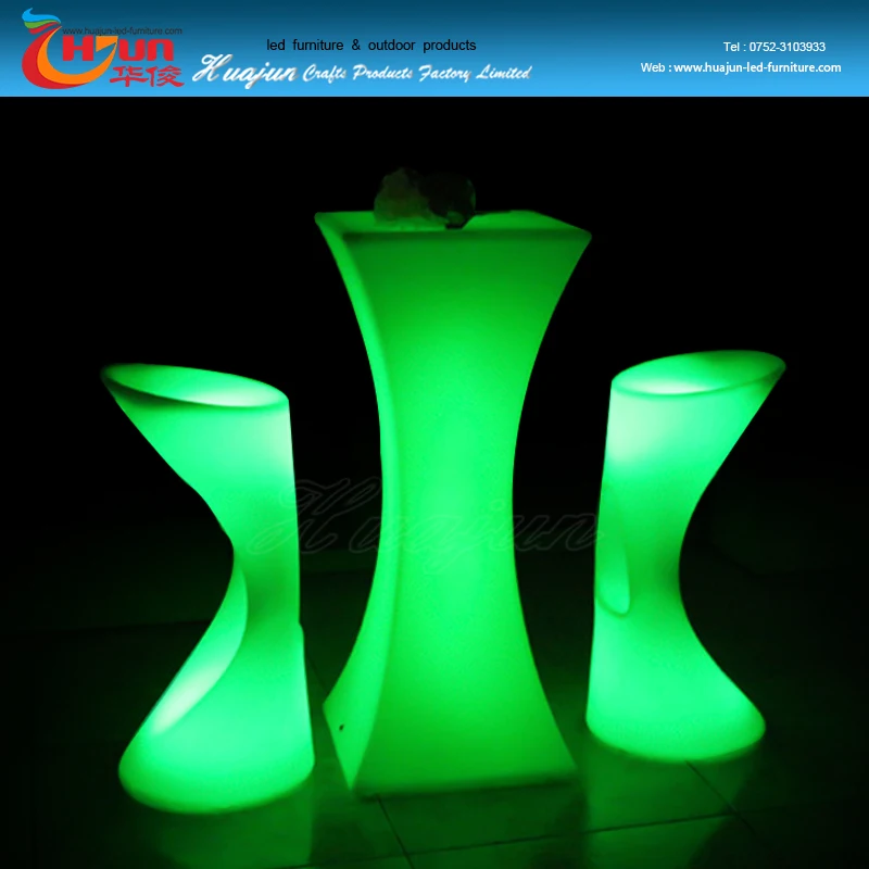
2021 New 16 color change led light up table and chair cube party furniture rechargeable &led furniture 