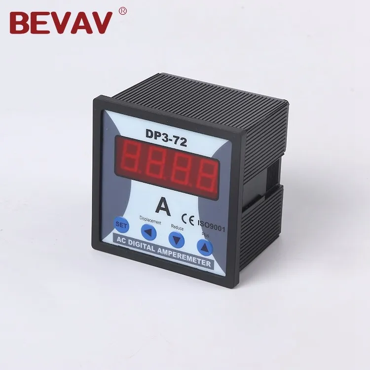 
High quality 72x72 single phase current ammeter meter digital panel meter 