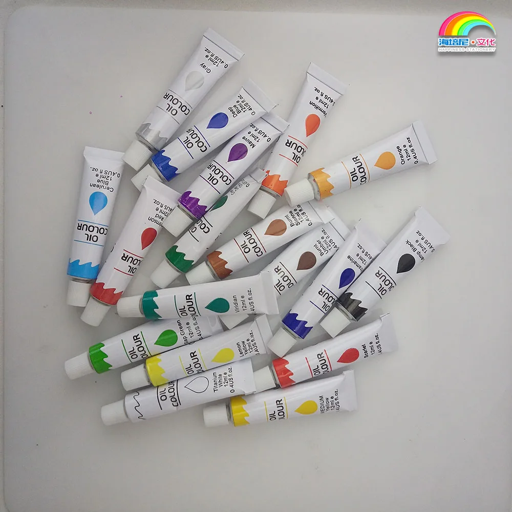 High value 18 colors 12 ml oil paint set for artist