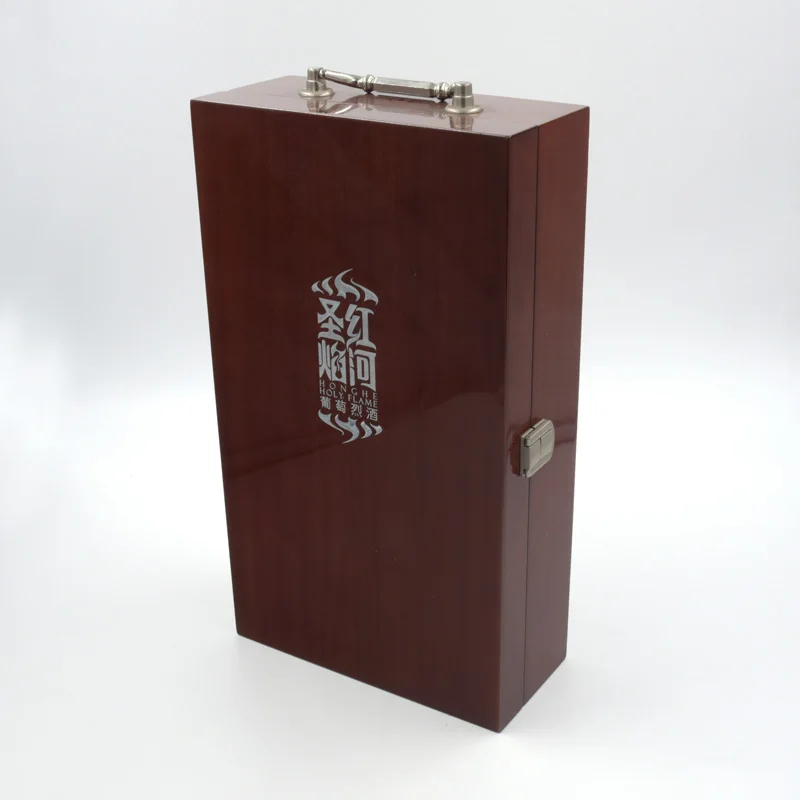 Матовый красный Одной Бутылки Крепких Спиртных Напитков Деревянный Вина в Подарок упаковку
