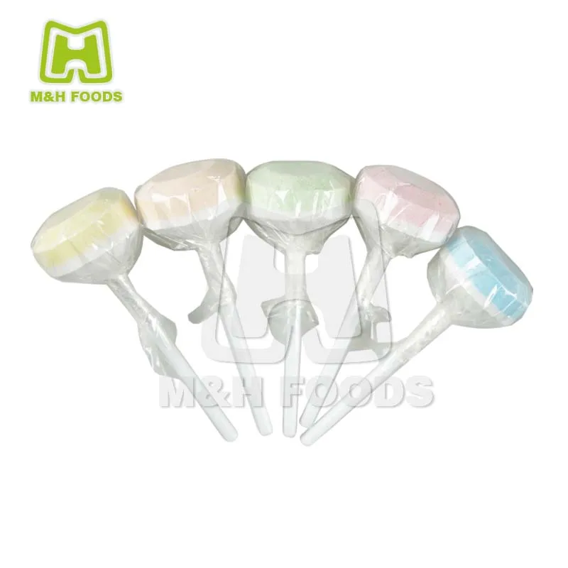 Fruit Favored Round Shaped Lollipop Pressed Candy in Jars