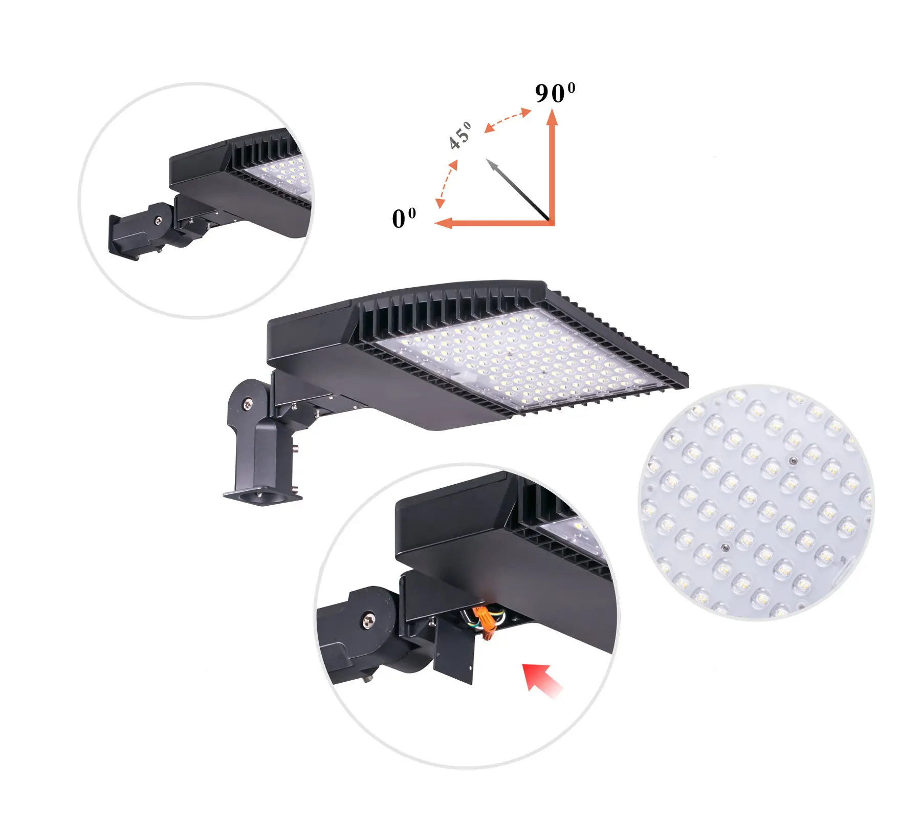 150w 240w 320w street light retrofit lamp led tennis court shoebox car parking lights