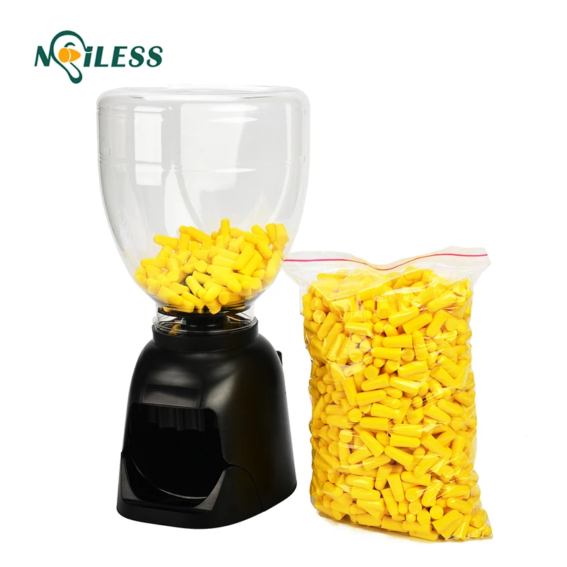 
Hearing Protection Foam earplugs with 500 pairs disposable uncorded earplug dispenser 