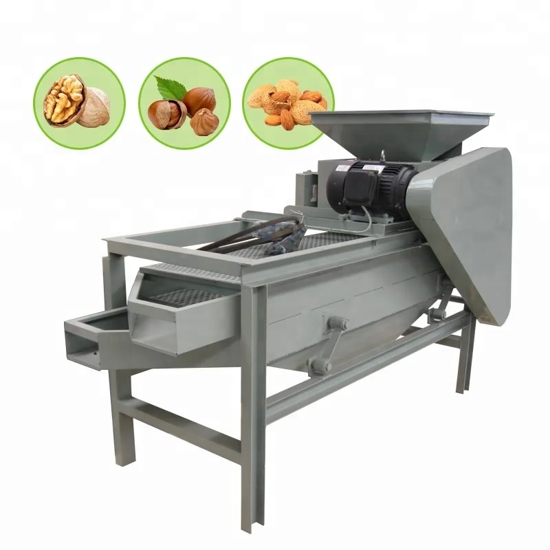 Industrial 500kg/h Nut Almond Hazelnut Walnut Cracking Sheller