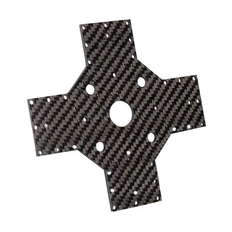 Сделанный на заказ лист для резки с ЧПУ из перфорированного углеродного волокна 3K