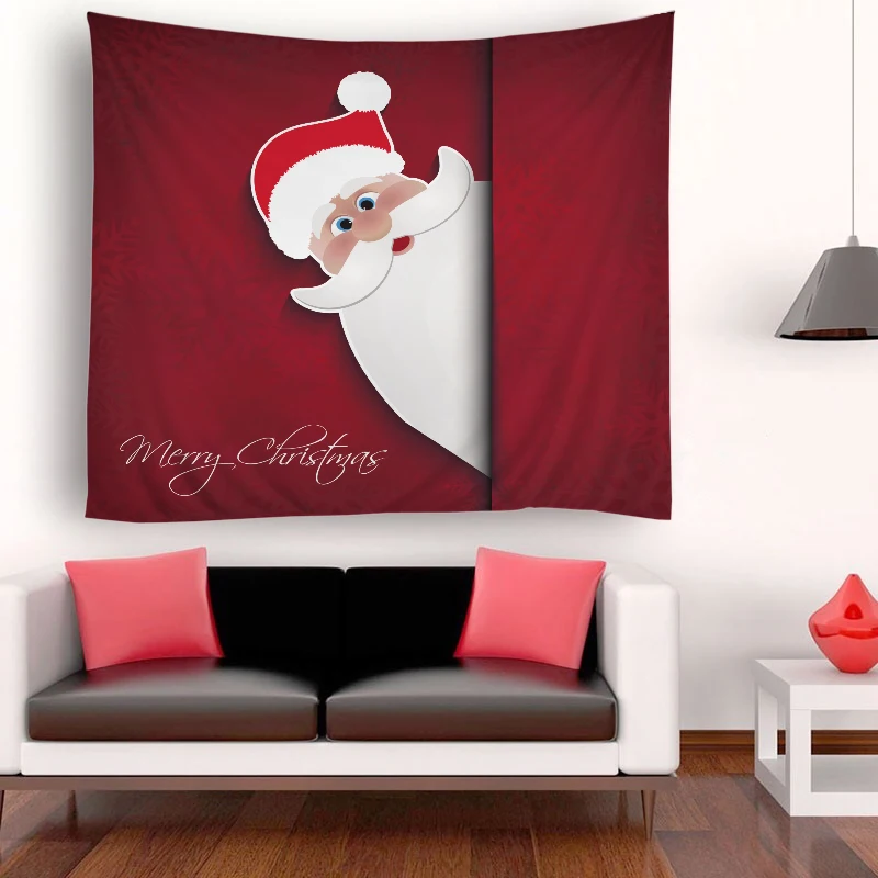 
Christmas Custom Designs Indian 3D Digital Printed Polyester Wall Hanging Tapestry 