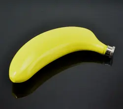 food grade  18/8   Stainless Steel banana  Hip Flasks With Funnel