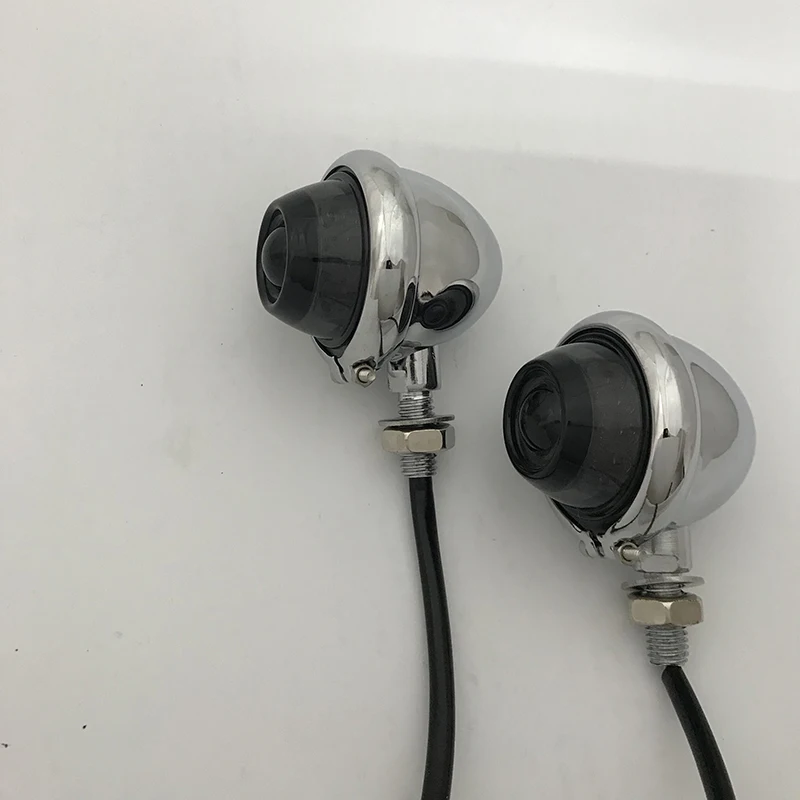 Motorcycle Turn Signals LED Bulb Indicators Motorbike Blinkers Lamp Lights Fits Cafe Racer Bobber Motorrad Bullet Blinker Licht