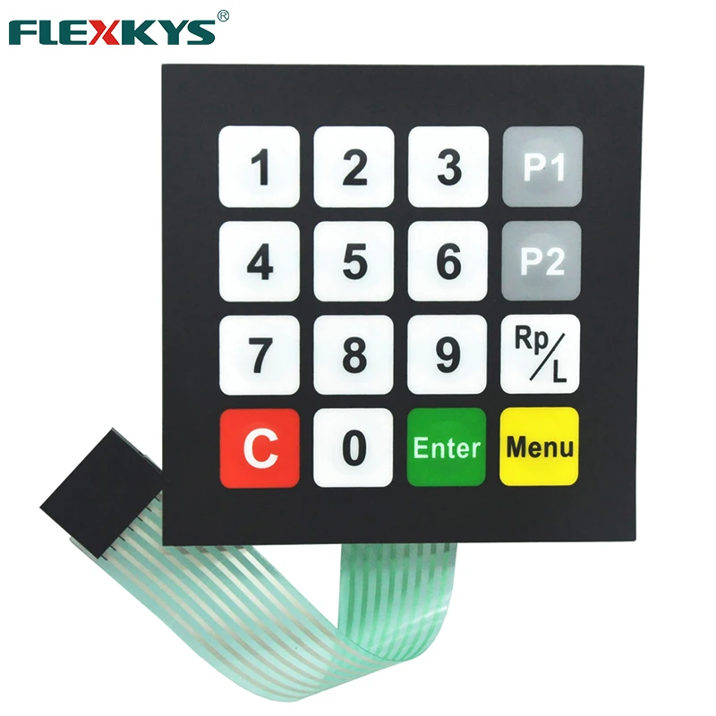 Бесплатная образец 4x4 мембранный переключатель кнопка Пользовательские diy мембранная клавиатура