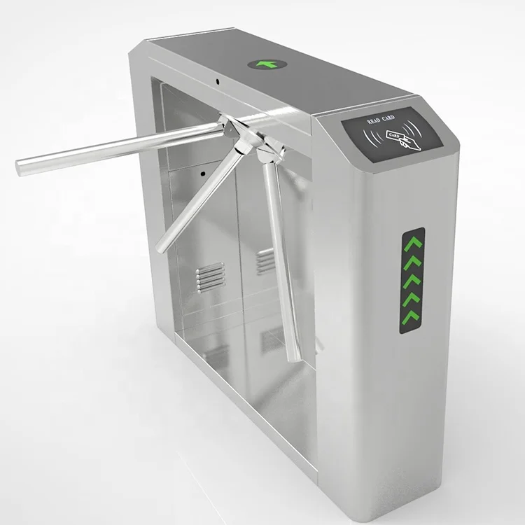 Security Retractable Access Control High Smooth Tripod Turnstile