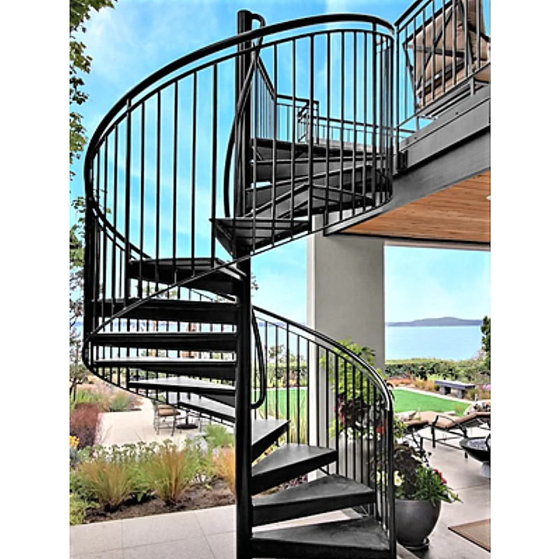 
modern indoor/outdoor usage wrought iron stair design 