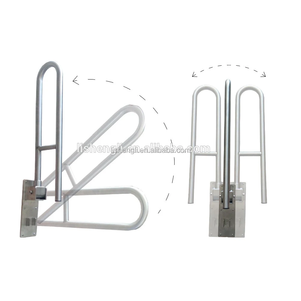 
304 Stainless steel toilet swing up bar safety grab bar disabled grab rail 