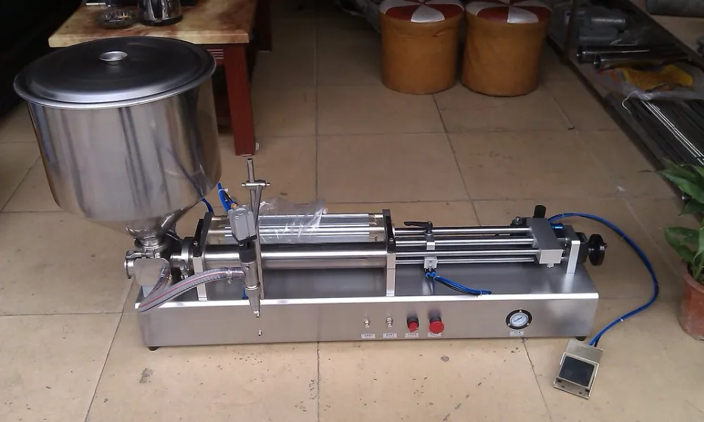 100g 250g 500g 1kg semi automatic small piston beverage honey  liquid paste filling machine