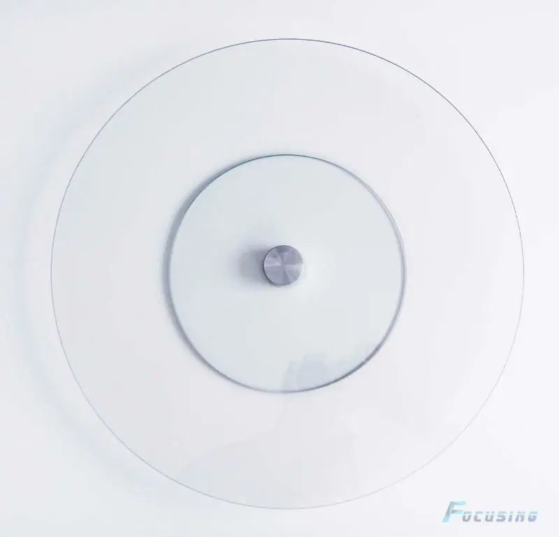 Hot selling rotating tempered glass top lazy susan for round table