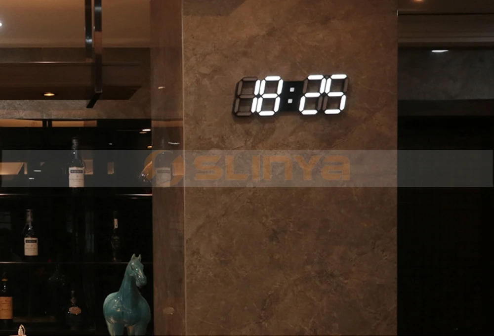 Multifunctional Wall Clock Timer LED Digital Wall Clock 12H/24H Time Display With Alarm