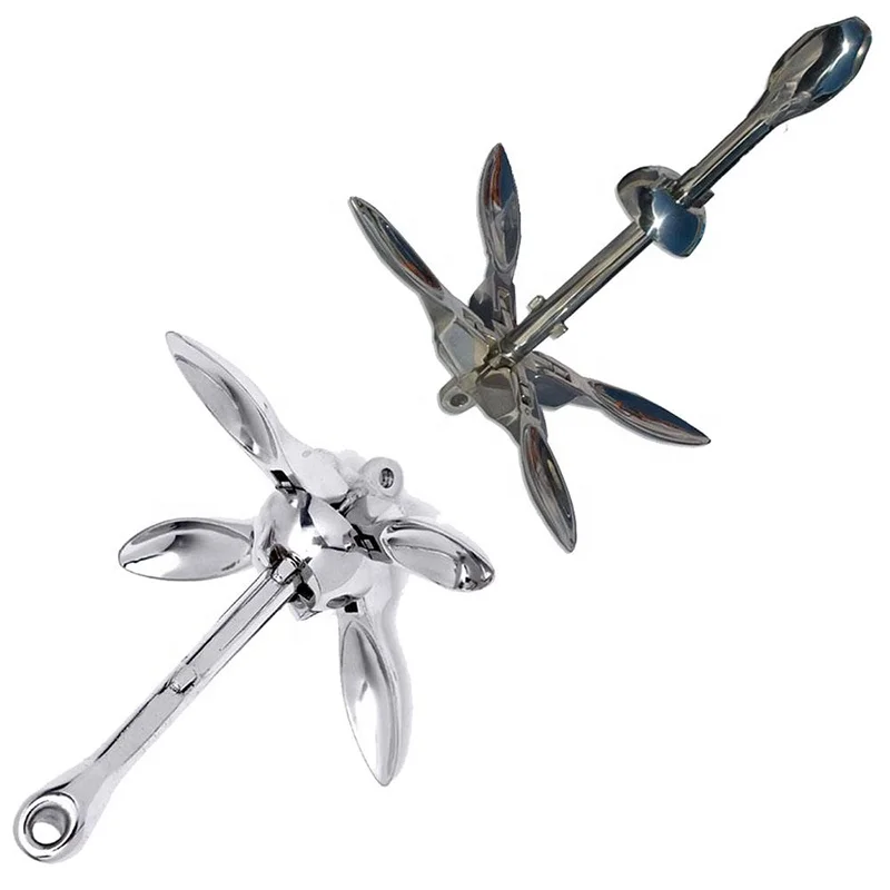 
mirror polished shipping marine hardware fiffings stainless steel grapnel/folding anchor 