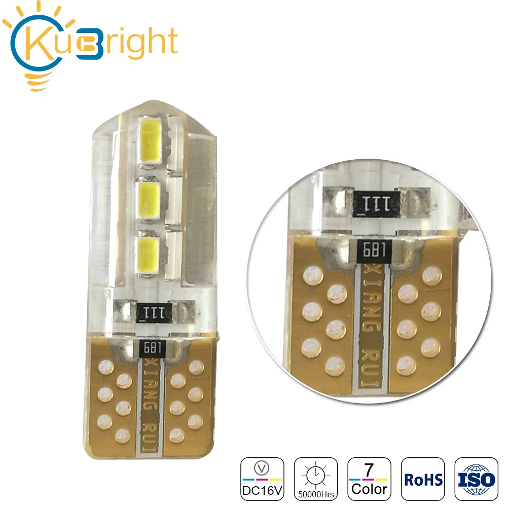 Seven different colors red 4000K T10 LED 4500K