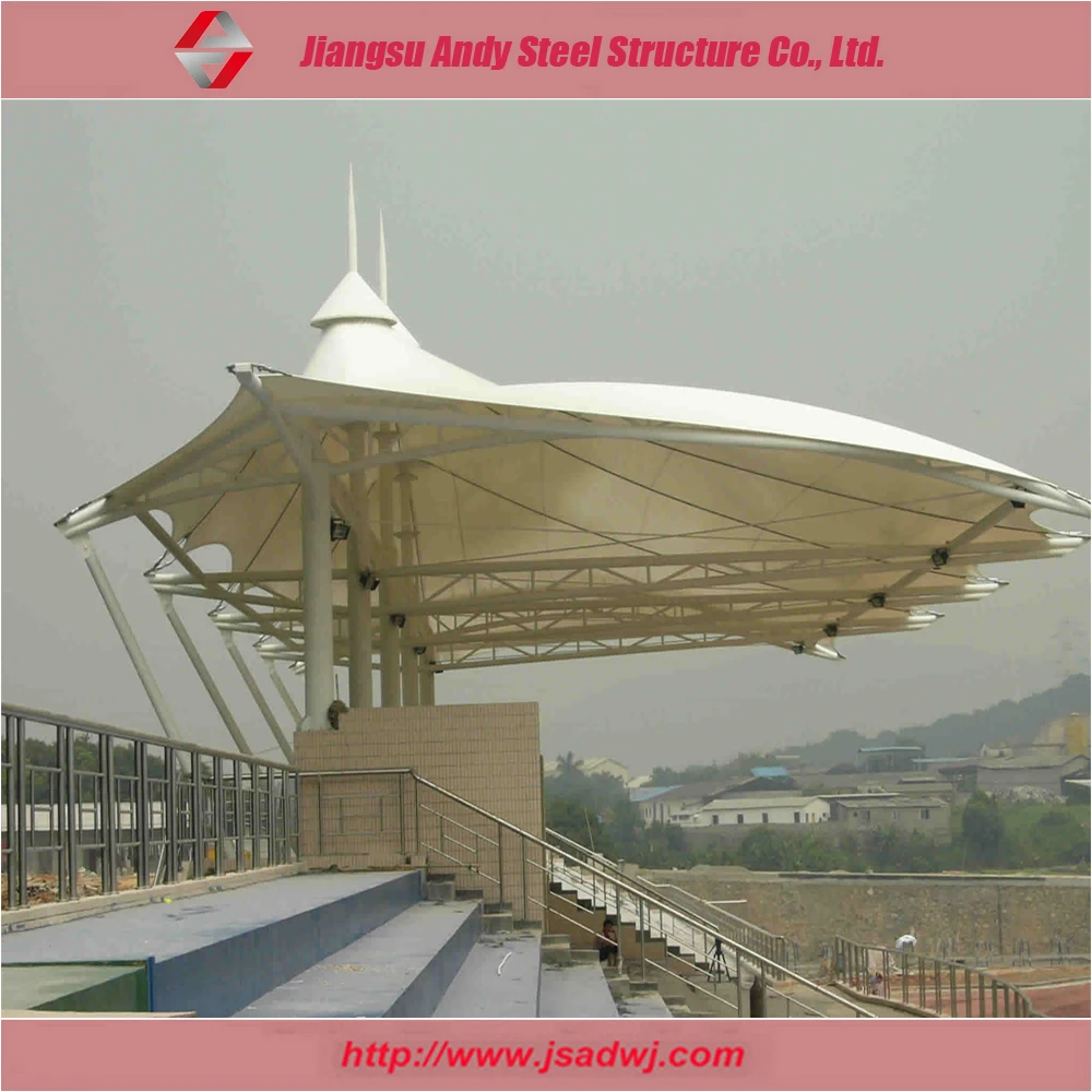 
ETFE tensile membrane structure gymnasium bleacher waterproof durability canopy roof 