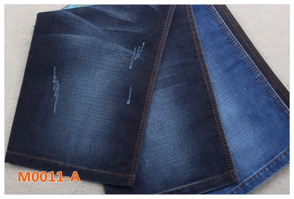 65% cotton 35% polyester 10.5 oz cotton slub denim fabric jeansmaterial