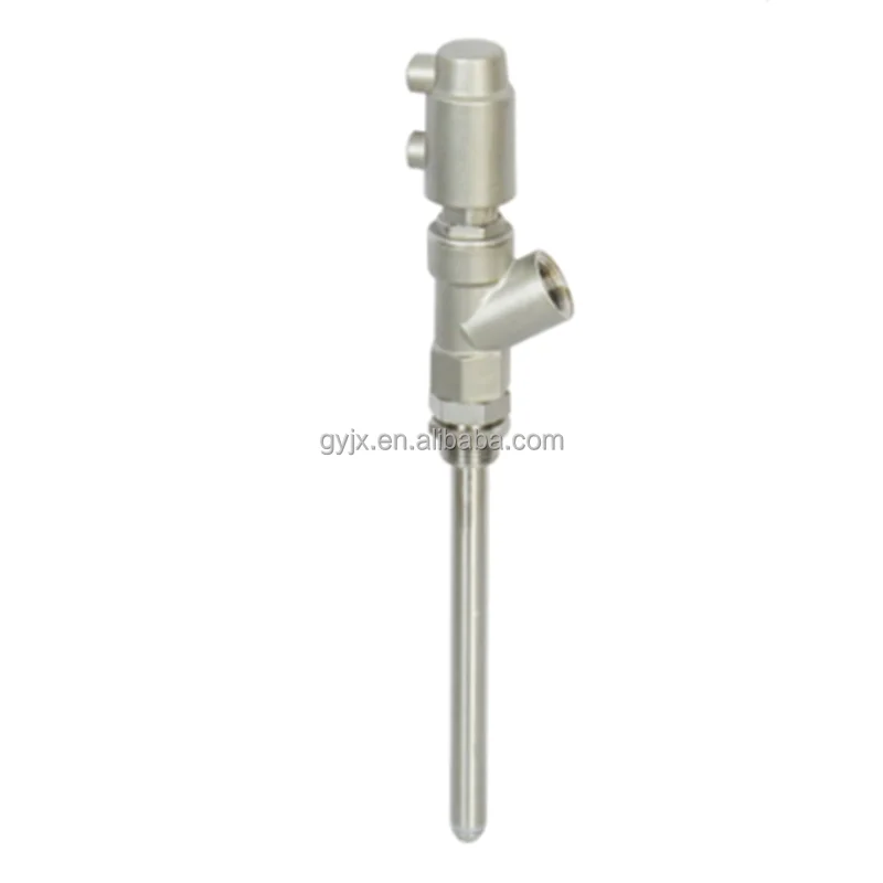 
DN15 stainless steel pneumatic filling nozzle valve with long filling machine 