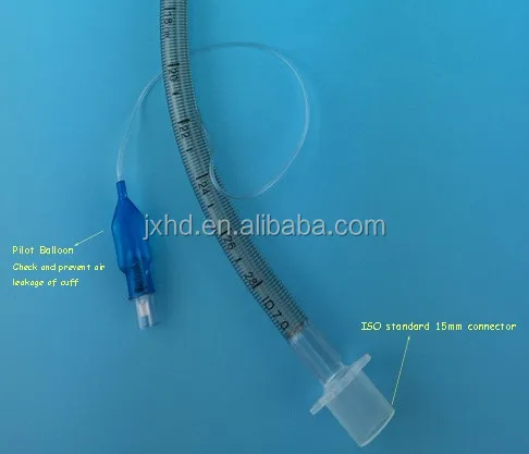 
Endotracheal Tube with cuff and without cuff ( high pressure and low volume ) 
