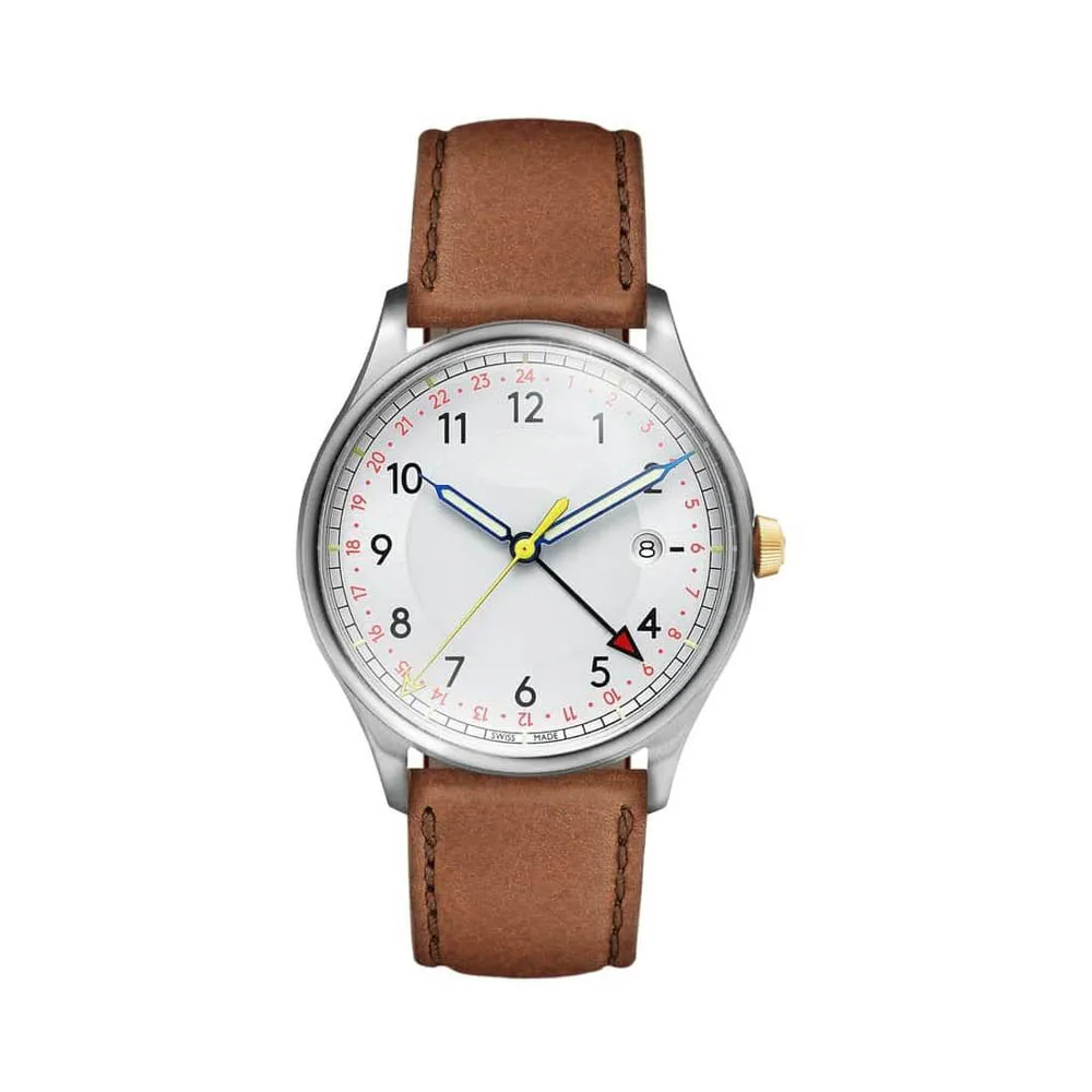 Wholesale china watch miyota 2115 stainless steel back 3atm water resistant watch leather band men watch