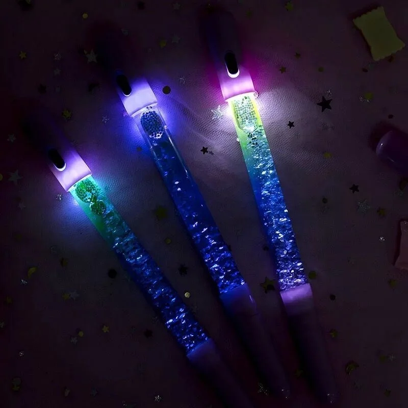 High quality hot sale led magic wand fairy gel pen fastness plastic pen promotional