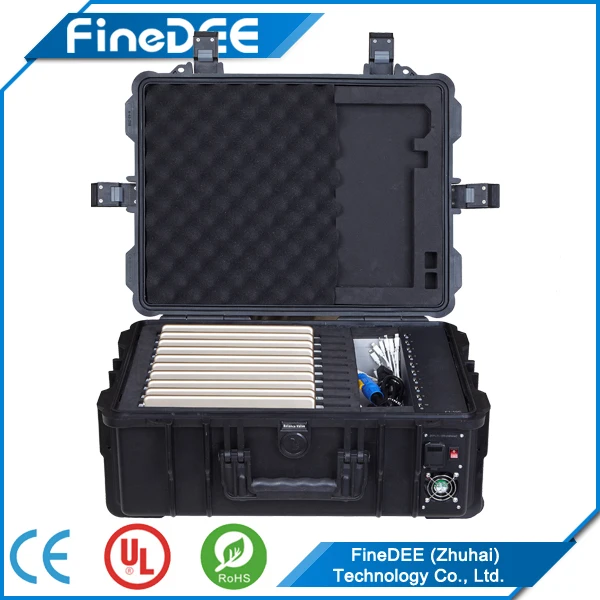 
F1-10B Chromebook Laptop Multi Device Charging Station Cabinet-Lithium Battery-Tablet Charging Cart 