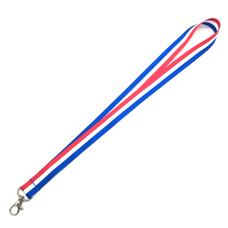 2018 cheap bulk secondary color dye sublimated medal lanyard