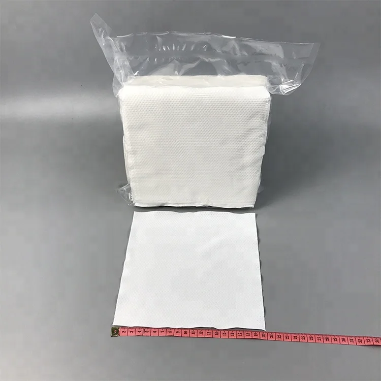 Best Absorbing with Laser Cut Edge 240gsm 2 Layers Class 1000 6 x 6inch 100% Polyester Fabric Cleanroom Wiper