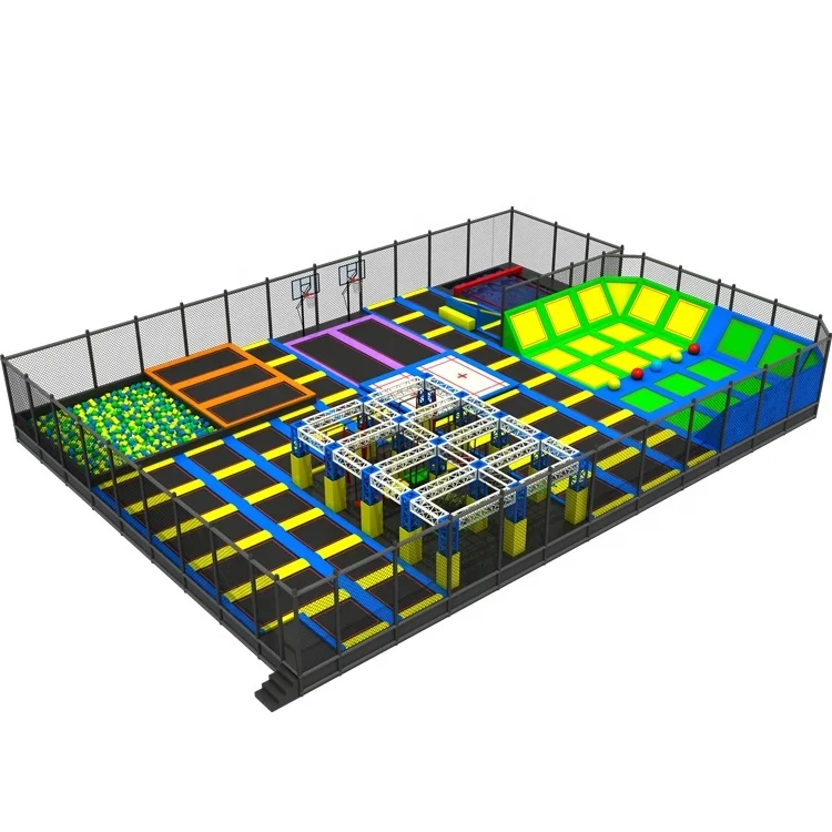 Hot-selling rectangular trampoline park, trampolines with foam pit for sale