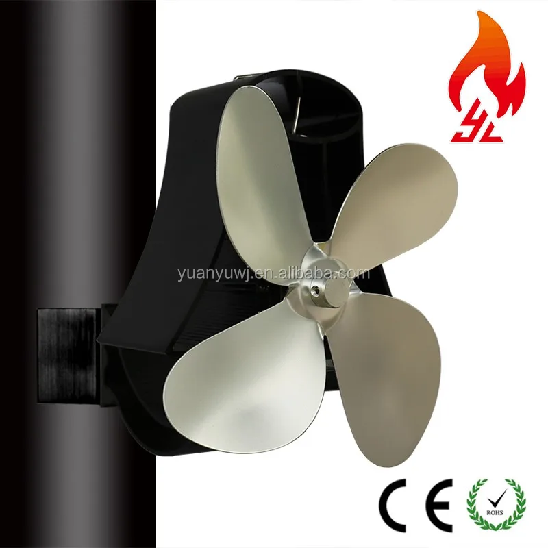 
New Magnetic Flue Pipe Heat Powered Stove Fan 