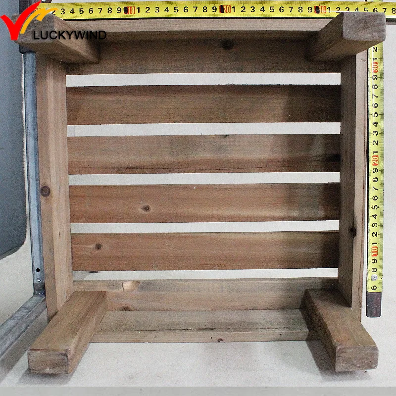 
vintage farmhouse reclaimed wood slat small deck for props 