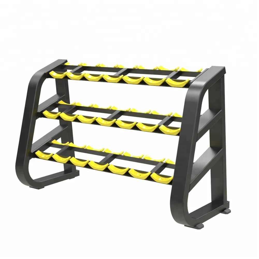 DFT Fitness equipment DFT-667 Beauty dumbbell rack 3 tier dumbbell rack